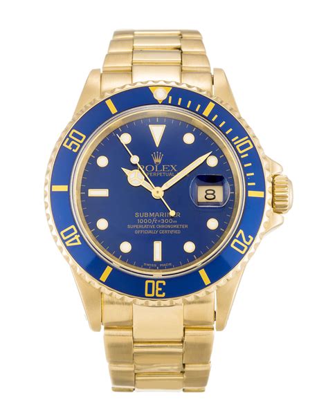 rolex submariner gold blue replica|black rolex submariner for sale.